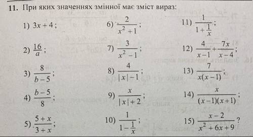 По русскому: при каком значении переменной имеет смысла выражение Тема: рациональные дроби