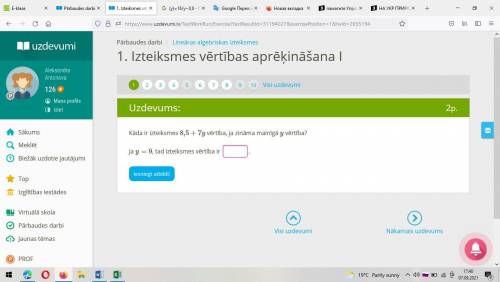 50б сос памагите Каково значение выражения 8.5 + 7y, если известно значение переменной y? Если y = 9