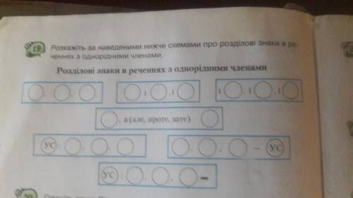 Розкажіть за наведеними нижче схемами про розділові знаки в реченнях з однорідними членами. ПАМАГИТЕ