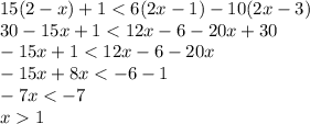 15(2-x)+1