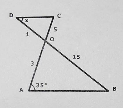 Найдите угол D Треугольники DOC и АОВ пропорциональны.