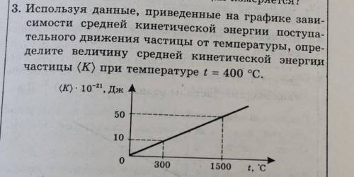 Используя данные, приведенные на графике зави- симости средней кинетической энергии поступательного