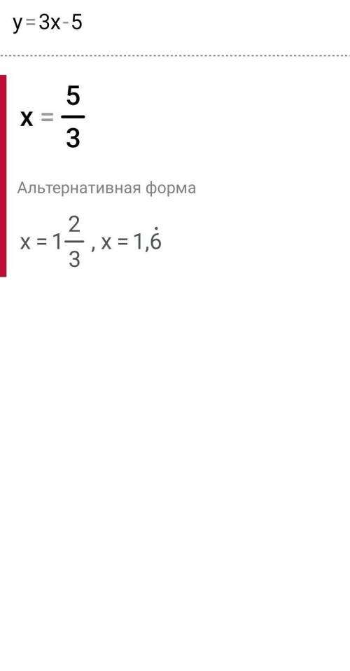 Y=3x-5 постройте график функции. если можно фото ​