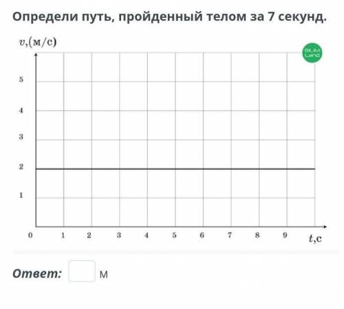 Определите путь, пройденный телом за 7 секунд.