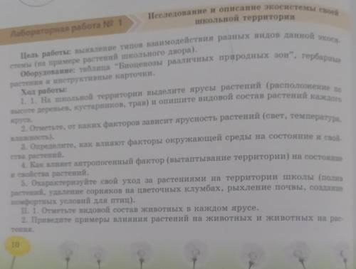 Лабораторная работа No 1 Исследование и описание экосистемы своей школьной территории Цель работы: в