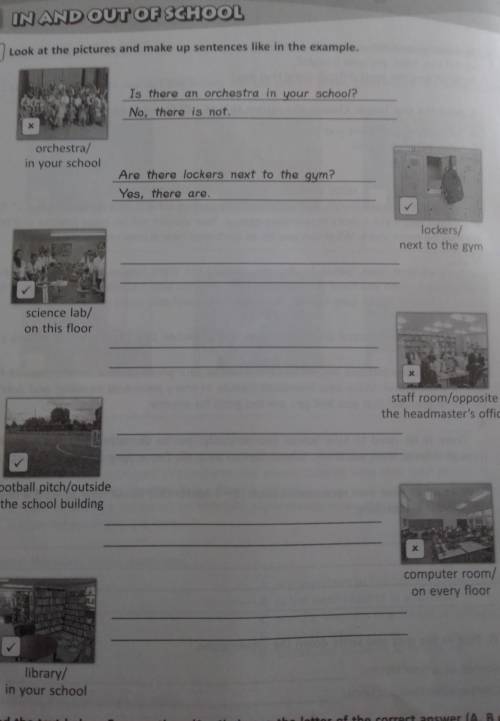 4 Look at the pictures and make up sentences like in the example.