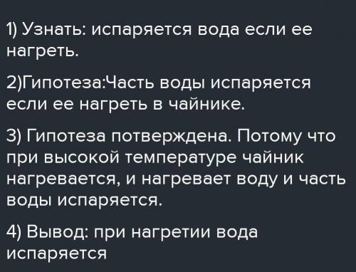 3.гипотеза подтверждена/ не подтверждена ( подчеркни нужное ), потому что вывод : ​