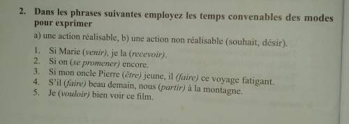 Dans les phrases suivantes employez les temps convenables des modes pour exprimer.