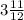 3\frac{11}{12}