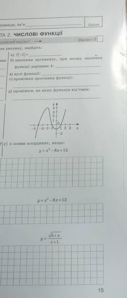 Самостійна робота 2 числові фунції ів