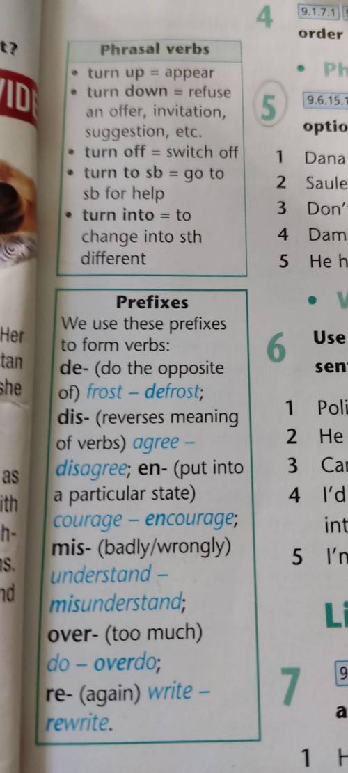 Choose the correct particle Make sentences using the other option 1. Dana never expected her dream