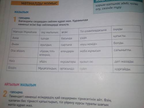 казахский надо в каждом составить предложение