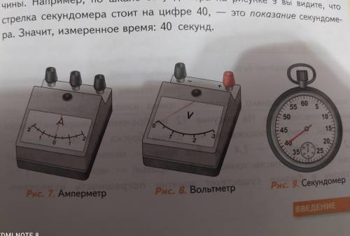 Определите цену деления приборов на рисунках 6, 7, 8, 9,10