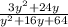 \frac{3y^2+24y}{y^2+16y+64}