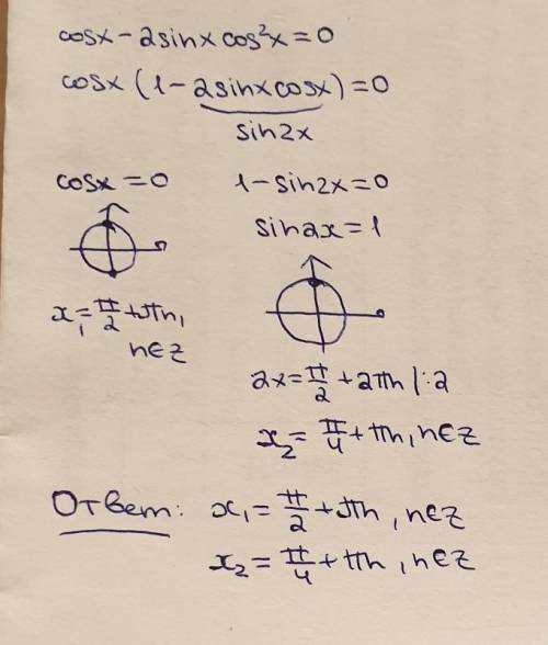 Cosx-2sinxcos^2x=0ghvghjhhghhjbbf​