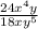 \frac{24x^4y}{18xy^5}