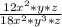 \frac{12x^{2} *y*z}{18x^{2} *y^{3}*z }