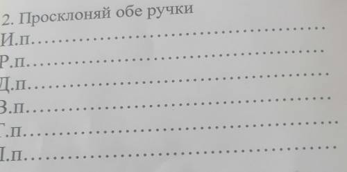 решить задачу это карточка: Просклоняй обе ручки И.пР.пД.пВ.пТ.пП.п