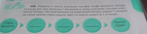 не значением, 40в. Найдите в тексте описания случаев, когда менялась погода. Сколько раз она менялас