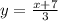 y = \frac{x + 7}{3}