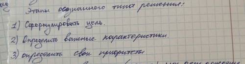 Спланировать покупку любой вещи и расписать по 3-м пунктам.