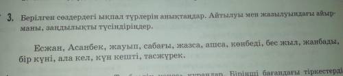 берилген создердеги ыкпал турлерин аныктандар. Айтылуы мен жазылуындагы айырманы зандылыкты тусиндер