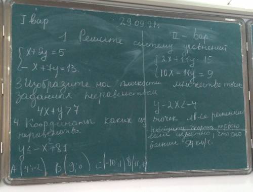 изобразите на плоскости множество точек заданных неравенство y-2x2-4 решите второи вариант