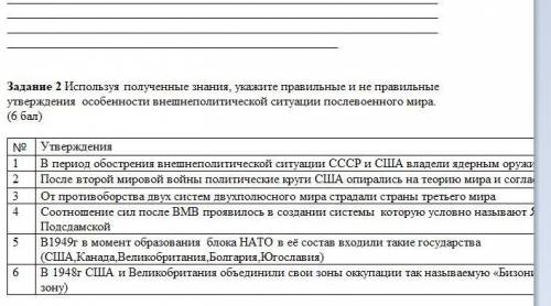 Используя полученные знания, укажите правильные и не правильные утверждения особенности внешнеполити