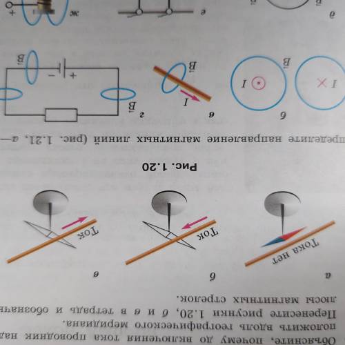 В начале 19-го века Г. Эрстед обнаружил магнитное действие проводника с током. На рисунках 1,20, а—б