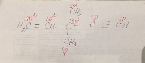 Указать степень гибридизации атомов углерода участвующих в образование ковалентной связи 3,3-диметил