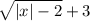 \sqrt{ |x| - 2 } + 3