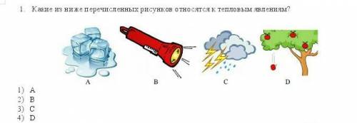 Какой из нижеперечисленных рисунков относится к тепловым явлениям