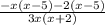 \frac{-x(x-5) -2(x-5)}{3x(x+2) }