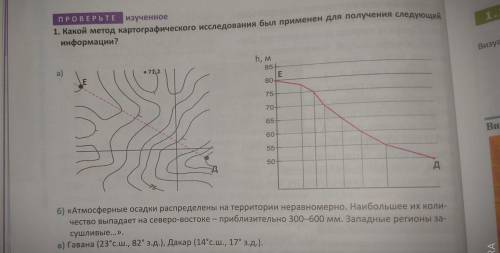 Какой метод картографического исследования был применен для получения следующей информации? задание