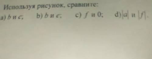 2. Используя рисунок, сравните: а) Би с; b) bи е: c) f и 0; d) ја ил.