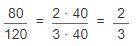 Сократите дробь 80/120