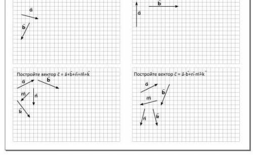 мне с векторами нарисовать в первом задании по правилу треугольника и параллелограмм.