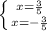 \left \{ {{x=\frac{3}{5} } \atop {x=-\frac{3}{5} }} \right.