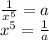 \frac{1}{x^5} =a\\x^5=\frac{1}{a} \\