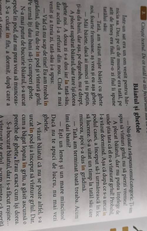 9. Alcătuiește întrebări, pe baza textului, care ar indica: timpul, locul, cauza actiunii (по тексту