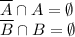 \overline{A} \cap A=\emptyset\\\overline{B} \cap B=\emptyset