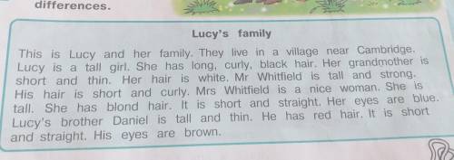 Lesson:2 He is tall and thin Lucy's family. перевод на русский