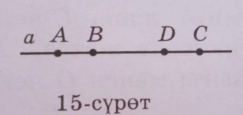 13 15-сүрөттөгү а түз сызыгындагы чекиттерден түзүлгөн: а) ке СИНДИлерди белгилеп жазгыла; б) канча