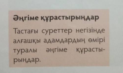 Әңгіме құрастырыңдар Тастағы суреттер негізінде алғашқы адамдардың өмірі туралы әңгіме құрасты- рыңд