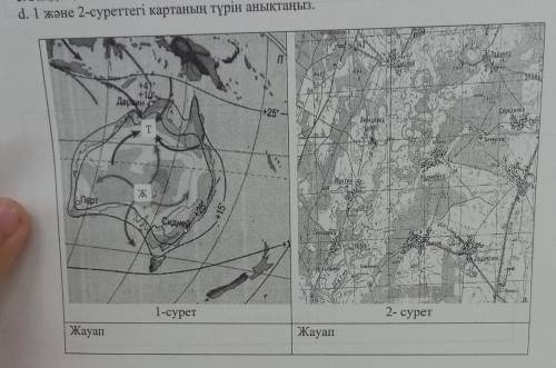 D. 1 және 2-суреттегі картаның түрін анықтаңыз
