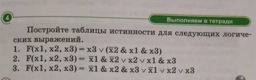 Постройте таблицы истинности для следующих логических выражений.