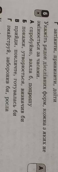 Укажіть рядок діэслівних форм кожна з ярких не змінюэться за числами