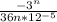 \frac{-3^{n} }{36n*12^{-5} }