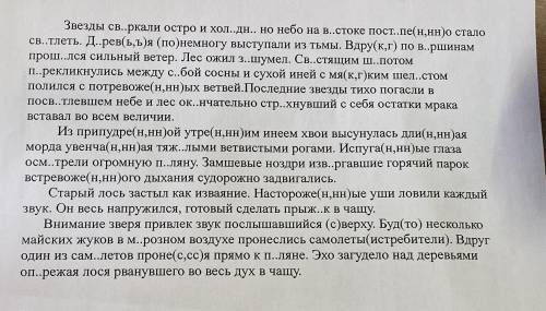 с диктантом вставьте буквы и запятые даю 60б