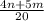 \frac{4n+5m}{20}